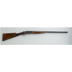 Dakin SxS hammerless shotgun, 12 gauge,  27-1/2” barrels, blue and case hardened  finish, engraved r
