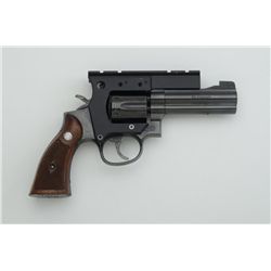 Smith & Wesson Model 16-4 DA revolver, .32  Magnum cal., 4” barrel, blue finish,  checkered wood med