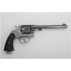 Colt New Service DA revolver, .44-40 cal.,  7-1/2” barrel, blue finish, checkered hard  rubber grips
