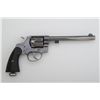 Image 1 : Colt New Service DA revolver, .44-40 cal.,  7-1/2” barrel, blue finish, checkered hard  rubber grips