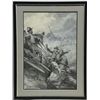 Image 1 : Framed and matted by George Varian  (1865-1923), dated April, 1920, “The Machine  Gun Nest” (Call Of