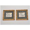 Image 1 : Pair of beautifully framed antique miniature  paintings, approx. 3” x 3-1/2” image size and  approx.