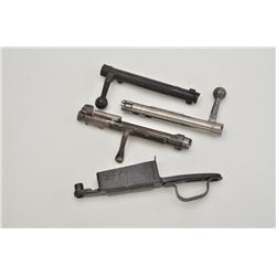 Gunsmith’s lot of military rifle bolts and  parts, mostly appear to be Mauser-type.      Est.:  $75-