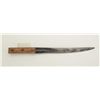 Image 2 : Interesting early American unmarked long  knife, approx. 15-1/2” overall with an  approx. 10-1/2” bl