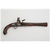 Image 1 : Mid-eastern style flared barrel flintlock  pistol approx. 18” overall in uncleaned  out-of-the-attic