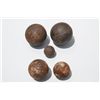 Image 2 : Misc. lot of collectibles including 5  different size iron cannon balls ranging in  size from approx