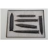 Image 1 : Lot of 21 hand chipped stone arrowheads and 6  large hand chipped stone lance blades, all  in very g