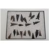 Image 2 : Lot of 21 hand chipped stone arrowheads and 6  large hand chipped stone lance blades, all  in very g