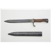 Image 2 : Mauser bayonet with metal scabbard in overall  fair to good condition marked on hilt  “Waffenfabrik 