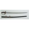 Image 1 : Polish style sword with metal scabbard,  approx 34” overall with a 28-1/2” blade  marked “APWFEDIJGN