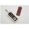 Image 2 : Antique razor stropping device in  self-contained decorative metal kit, in  overall good condition; 