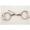 Image 2 : Bean Patrolman handcuffs, nickel plated with  key, working at time of description, in  overall very 