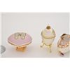 Image 2 : Lot of 5 different delicately decorated eggs;  each with its own designing of covering,  carving, ho