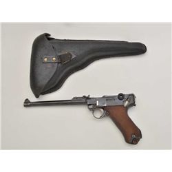 German DWM Artillery Luger semi-auto pistol,  9mm cal., 8” barrel, military finish, 1917  dated, che