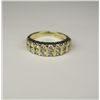 Image 3 : Classis 14 karat yellow gold ladies ring  channel set with 18 round brilliant cut  diamonds weighing