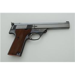 High Standard Supermatic Tournament Model 107  Military semi-auto pistol, .22 cal., 5-1/2”  Clark cu