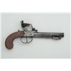 Image 1 : English flintlock pistol with folding  bayonet, .45 cal., 4-3/4” barrel, wood grip,  #NVSN in overal