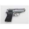 Image 1 : Walther Model PPK DA semi-auto pistol, 7.65mm  cal., 3-1/4” barrel, blue finish, checkered  hard rub