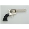 Image 1 : Colt Third Generation SAA revolver, .44  Special cal., 4-3/4” barrel, nickel finish,  checkered hard