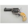 Image 2 : Customized Colt SAA revolver, .45 cal.,  3-1/2” barrel, bird’s head style faux ivory  grips, blue an