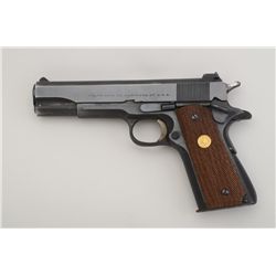 Colt Series 70 semi-auto pistol with Colt  conversion unit, .22LR cal., 4-3/4” barrel,  blue finish,