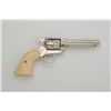 Image 1 : Colt Single Action Frontier Scout revolver,  .22LR cal., 4-3/4” barrel, nickel finish,  faux ivory m