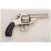 Image 1 : Smith & Wesson DA top break revolver, .38  cal., 3-1/4” barrel, nickel finish, checkered  hard rubbe