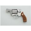 Image 2 : Smith & Wesson Model 60 DA revolver, .38  Special cal., 2” barrel, stainless, checkered  wood medall