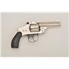 Image 1 : Smith & Wesson New Departure Hammerless DA  revolver, .38 cal., 3-1/4” barrel, nickel  finish, check