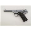 Image 1 : Hi-Standard Model B semi-auto pistol, .22LR  cal., 4-1/2” barrel, blue finish, checkered  grips, #74