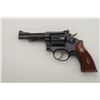 Image 1 : Smith & Wesson 5-screw DA hand ejector  revolver, .38 Special cal., 4” barrel, blue  finish, checker