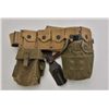 Image 1 : Bonanza lot of misc. military web gear and  holsters for various eras plus several  canteens, etc.; 