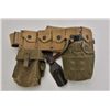 Image 1 : Bonanza lot of misc. military web gear and  holsters for various eras plus several  canteens, etc.; 