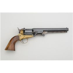 EIG modern copy of a Colt Navy conversion,  .36 cal., 7-1/2” barrel, blue finish with  brass frame, 