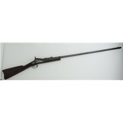 U.S. Springfield Allin-type conversion rifle,  .50 cal., 36-1/2” barrel, wood stock cut  down to bac