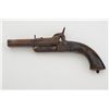 Image 2 : Relic SxS pinfire pistol with folding  triggers, wood grip, approx. 10-1/2” overall.   Est.:  $50-$1