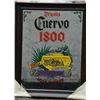 Image 2 : Framed mirror advertiser for Cuervo 1800  Tequila approx. 19-1/2” x 15-1/2”.  Est.:   $50-$100.