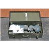 Image 2 : Model S 451 Spotting scope with small stand  in metal box marked “6th U.S. Rifle”, #3535.   From an 