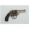 Image 1 : Iver-Johnson top break DA revolver, .32 cal.,  3” barrel, nickel finish, checkered owl’s  head rubbe