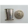 Image 2 : Antique metal collapsible drinking Cyclists  Cup with fancy embossed cover showing man and  woman on