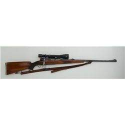 Sporterized Mauser Model 98 bolt action  rifle, .30-06 cal., 24-1/2” barrel, re-blued  finish, custo