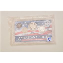 Lot of 5 misc. groupings of collector coins  in protective cases including the Americana  Series , “