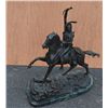 Image 1 : Remington bronze copy of “Counting Coupe”,  approx. 26” in height, 22” long and 10” wide.  Est.:  $4