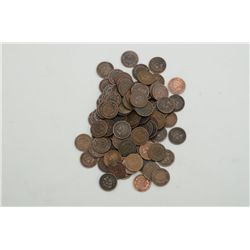 Bag of approx. 100 old ungraded assorted  Indian Head pennies.   Est.:  $125-$250.