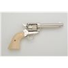 Image 1 : Colt Single Action Frontier Scout revolver,  .22LR cal., 4-3/4” barrel, nickel finish,  faux ivory m