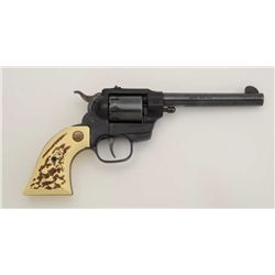 High Standard Model “The Marshal” DA  revolver, .22 cal., 5-1/2” barrel, black  finish, faux stag me