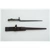 Image 1 : Bayonet and leather sheath for a Johnson  Model 1941 semi-auto rifle, in overall very  good conditio