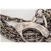 Image 1 : Maltby single cuff on chain with key in  overall good condition, nickel finish,  working at time of 