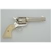 Image 1 : Colt Third Generation SAA revolver, .45 ACP  cal., 4-3/4” barrel, nickel finish, ivory  medallion gr