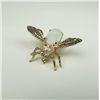 Image 2 : Charming 10 karat ladies custom made ‘BEE’  pin set with an Australian Opal and diamonds.  Retail $1